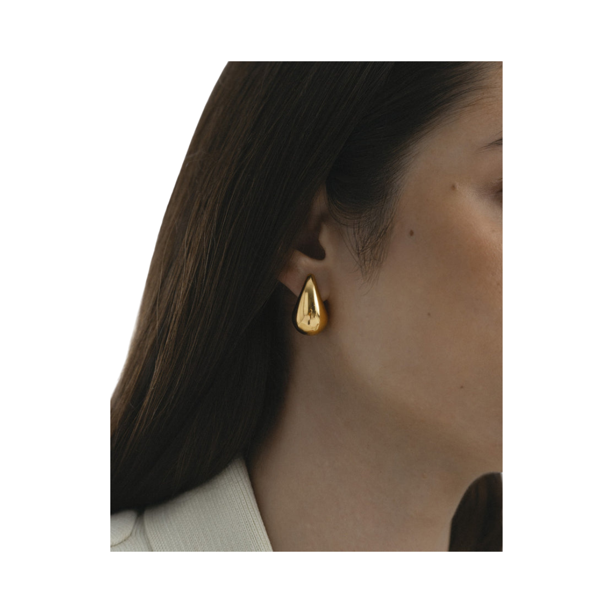 Plain Daring Large Gold Dupe Earring - gold