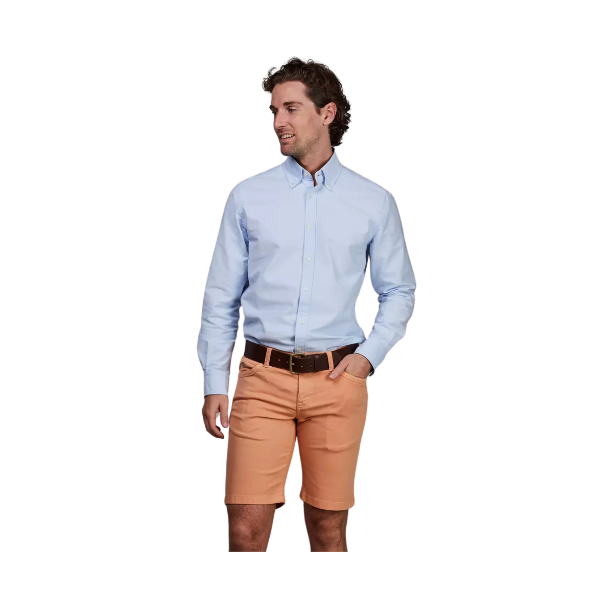 5-PKT PAN OXFORD SHORTS - 26	LT ORANGE 26