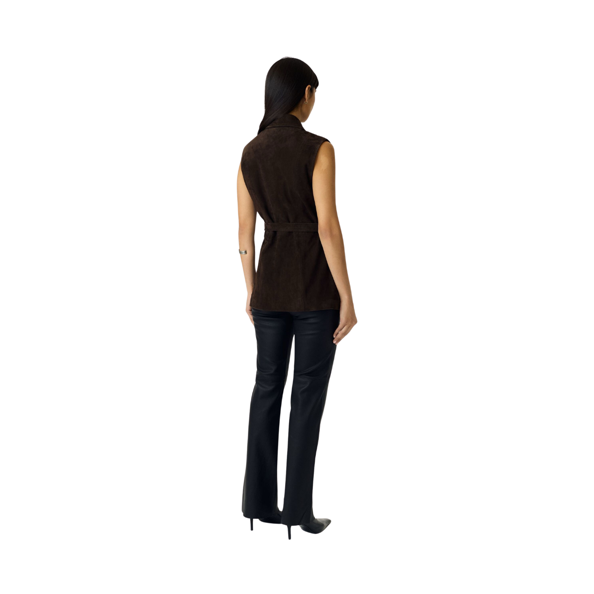 YASRie Suede Waistcoat - Coffee Bean
