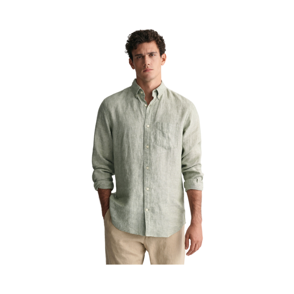 Regular Linen Shirt - Green
