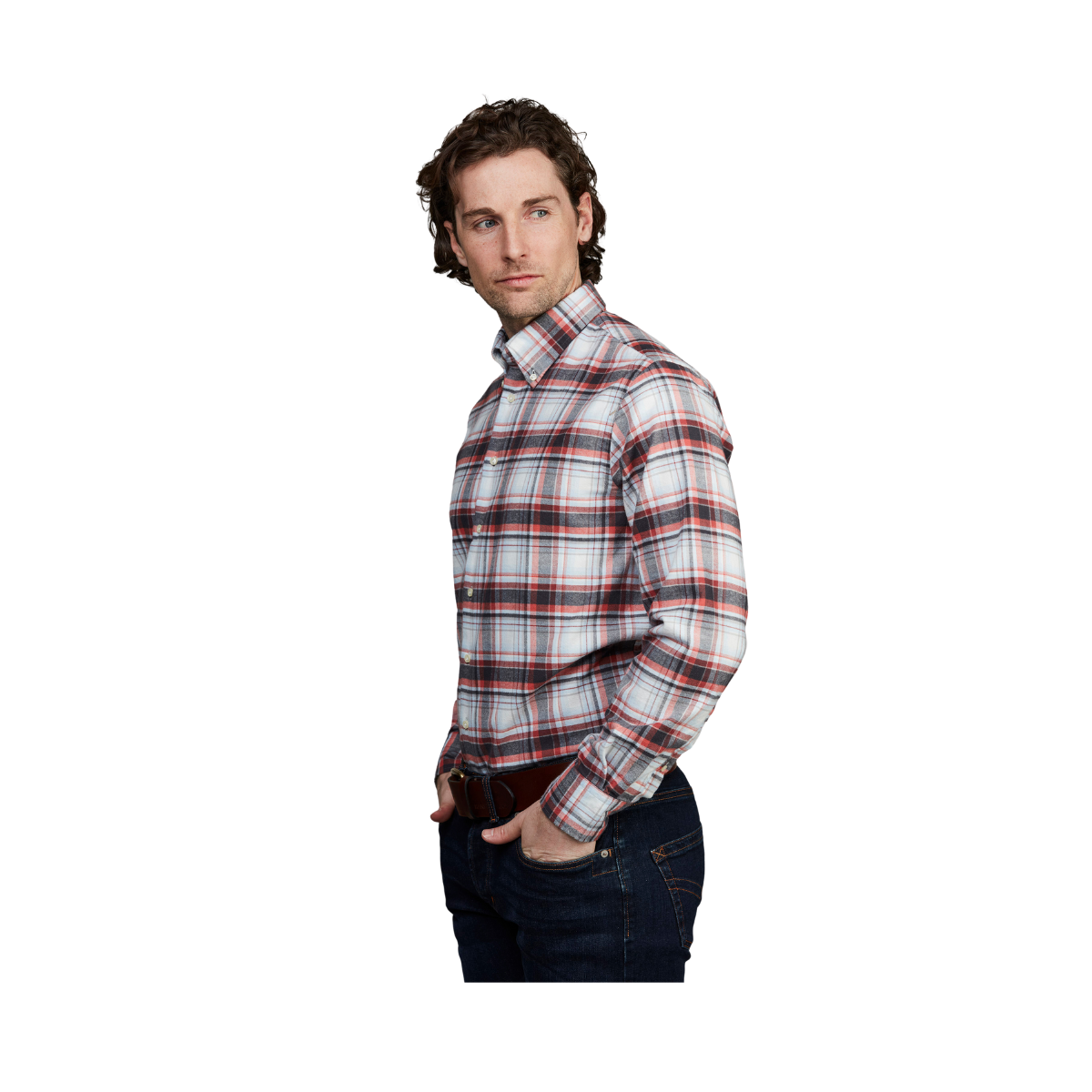 Twill Flanel Shirt - Light Blue