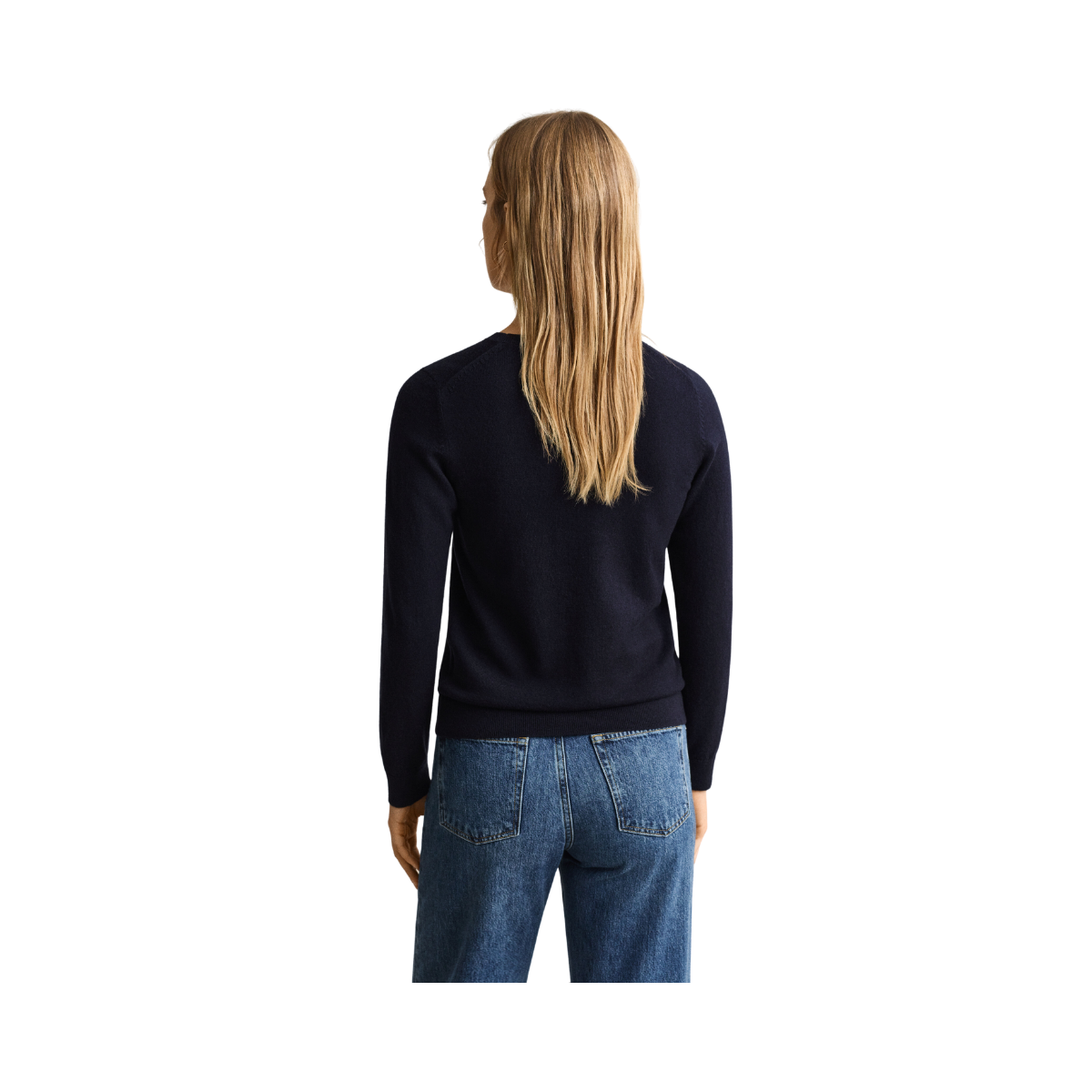 Wool Cotton C-Neck - Evening Blue