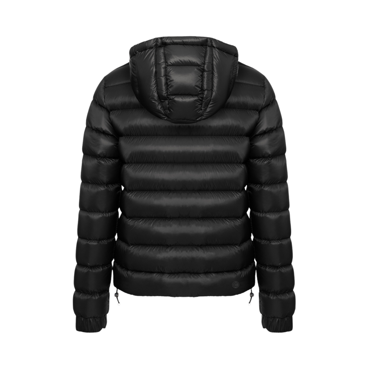 Mens Glossy Hooded  Down Jacket - Black