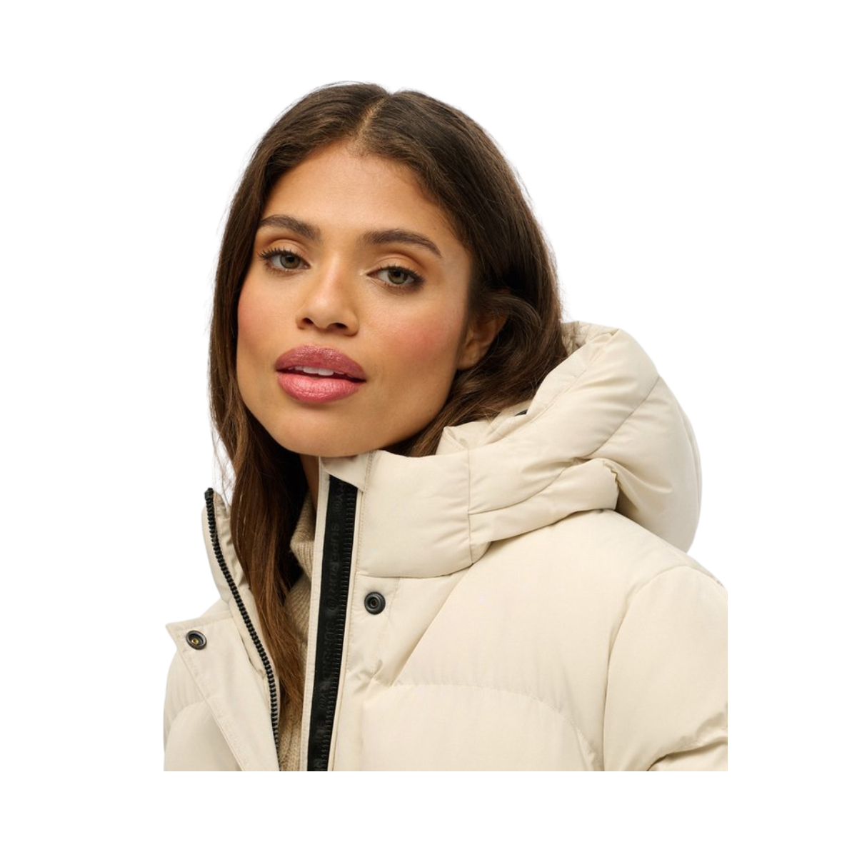 Hooded 5 Baffle Sports Puffer - RUT Oat Bran