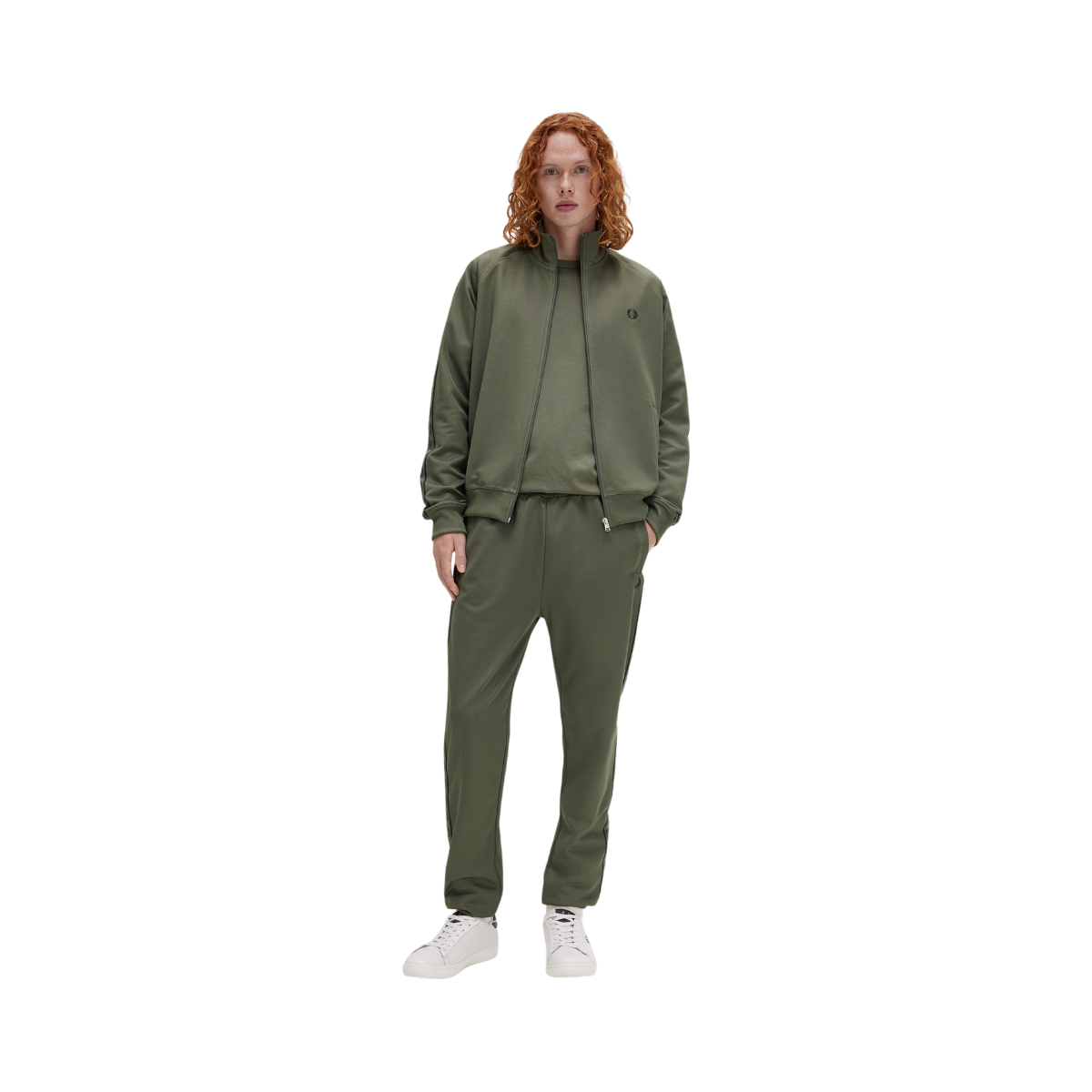 Contrast Tape Track Jacket - Green