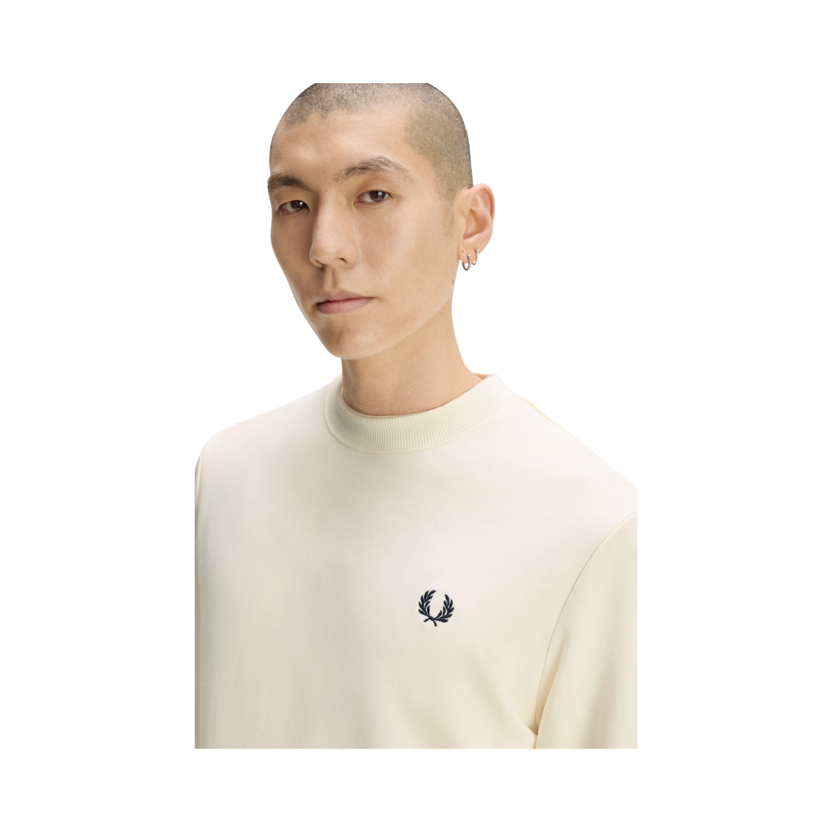 Crew Neck Sweatshirt - Ecru/Seagrass