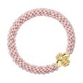 Fat Hair Tie W/Gold - Cotton Candy Stripe W/Bee
