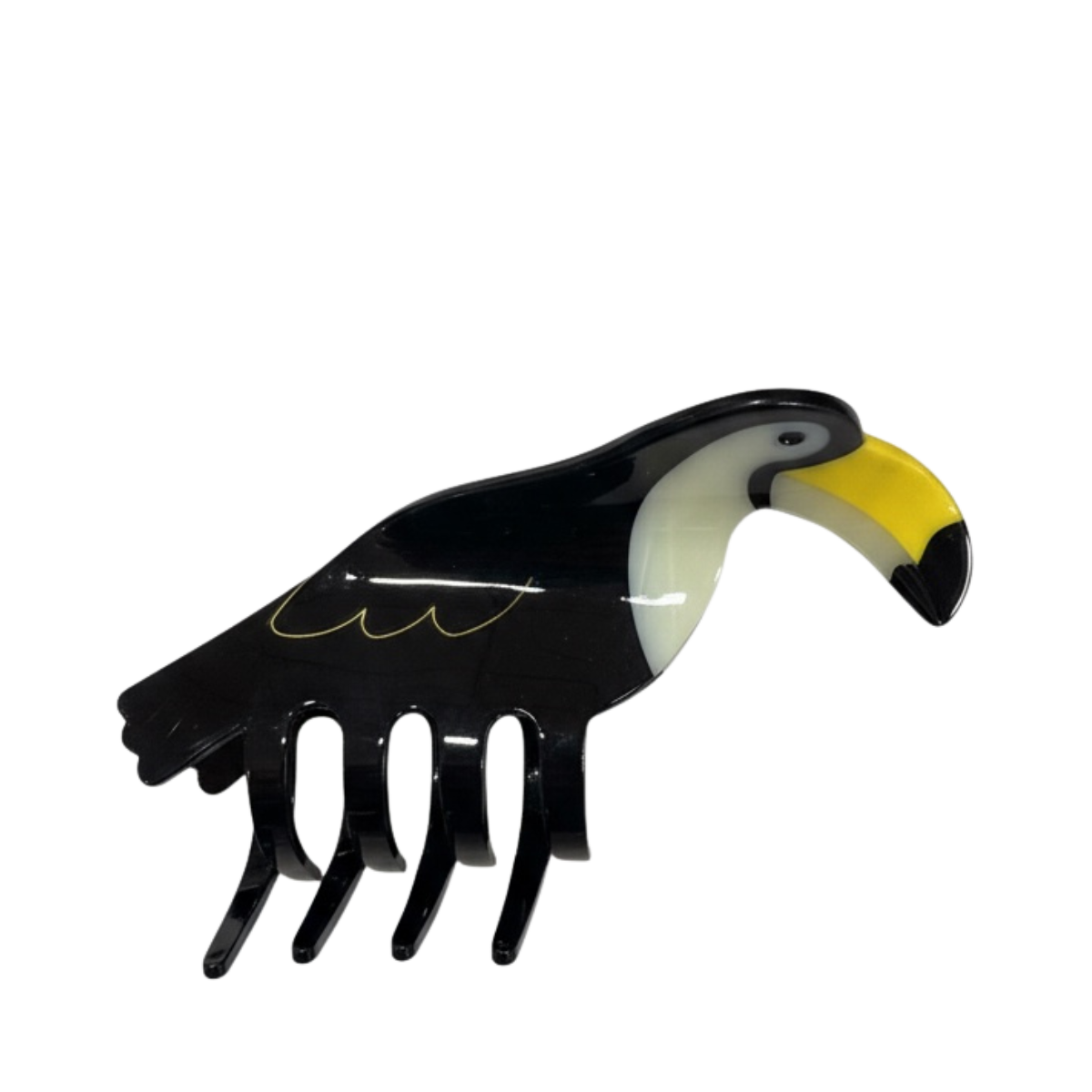 Toucan Hairclip - Black