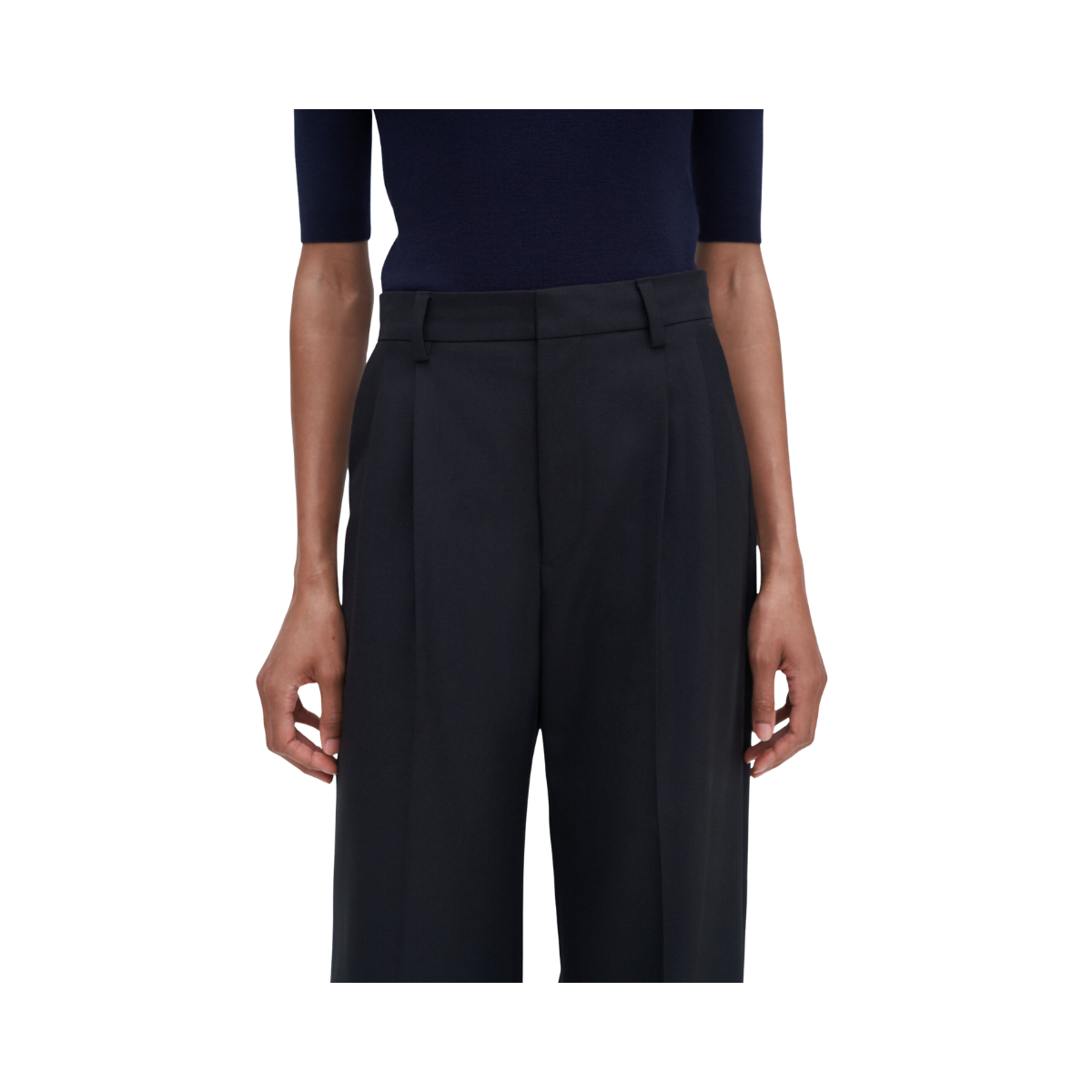 Darcey Wool Trousers - Black