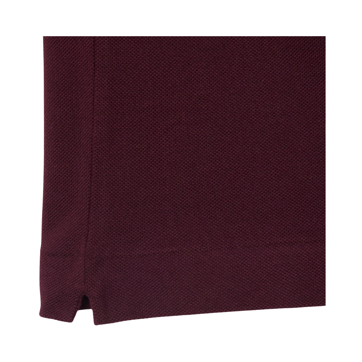 Short Sleeved Ribbed Coll - Chestnut brown