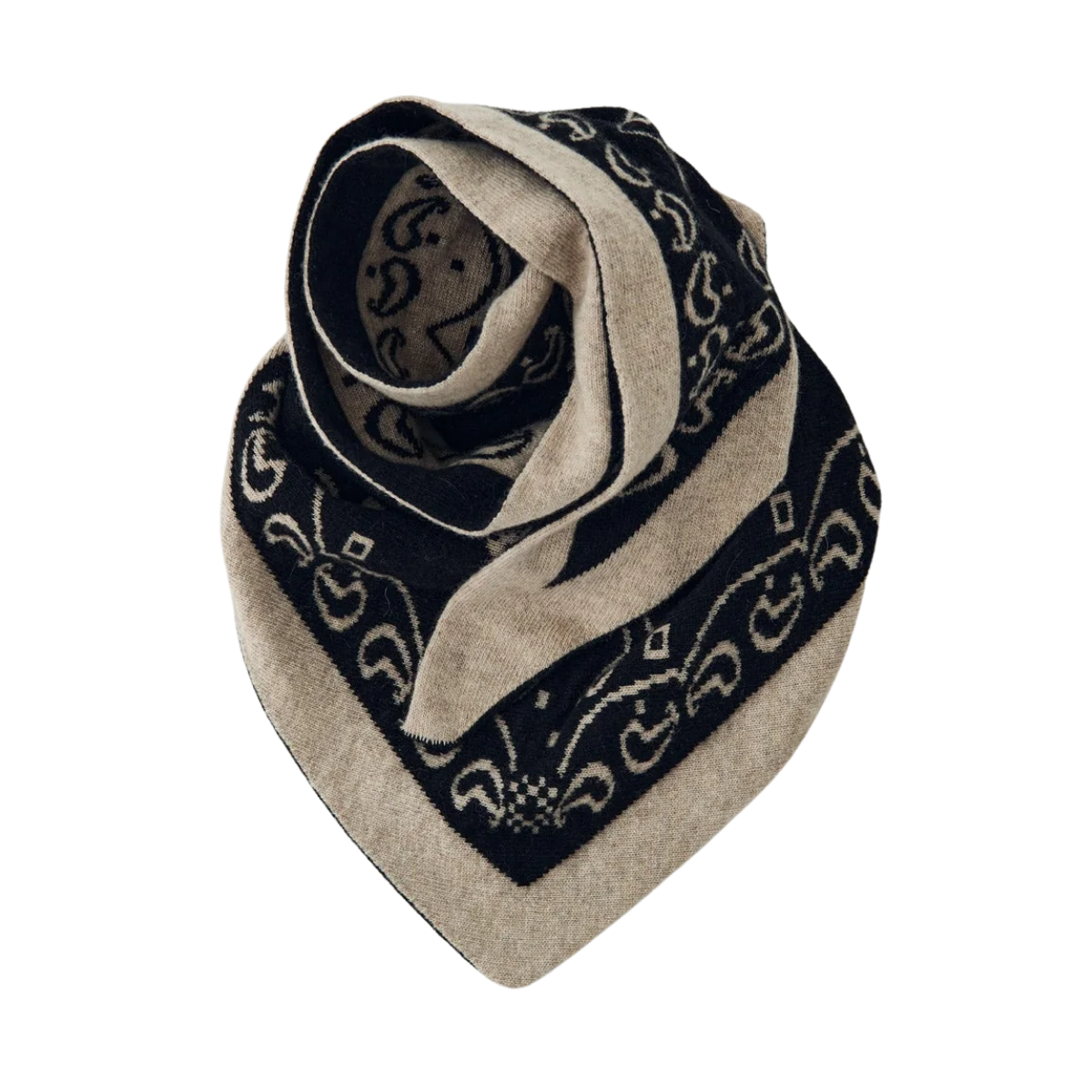 N-Neomi Scarf - Sand Black Mix