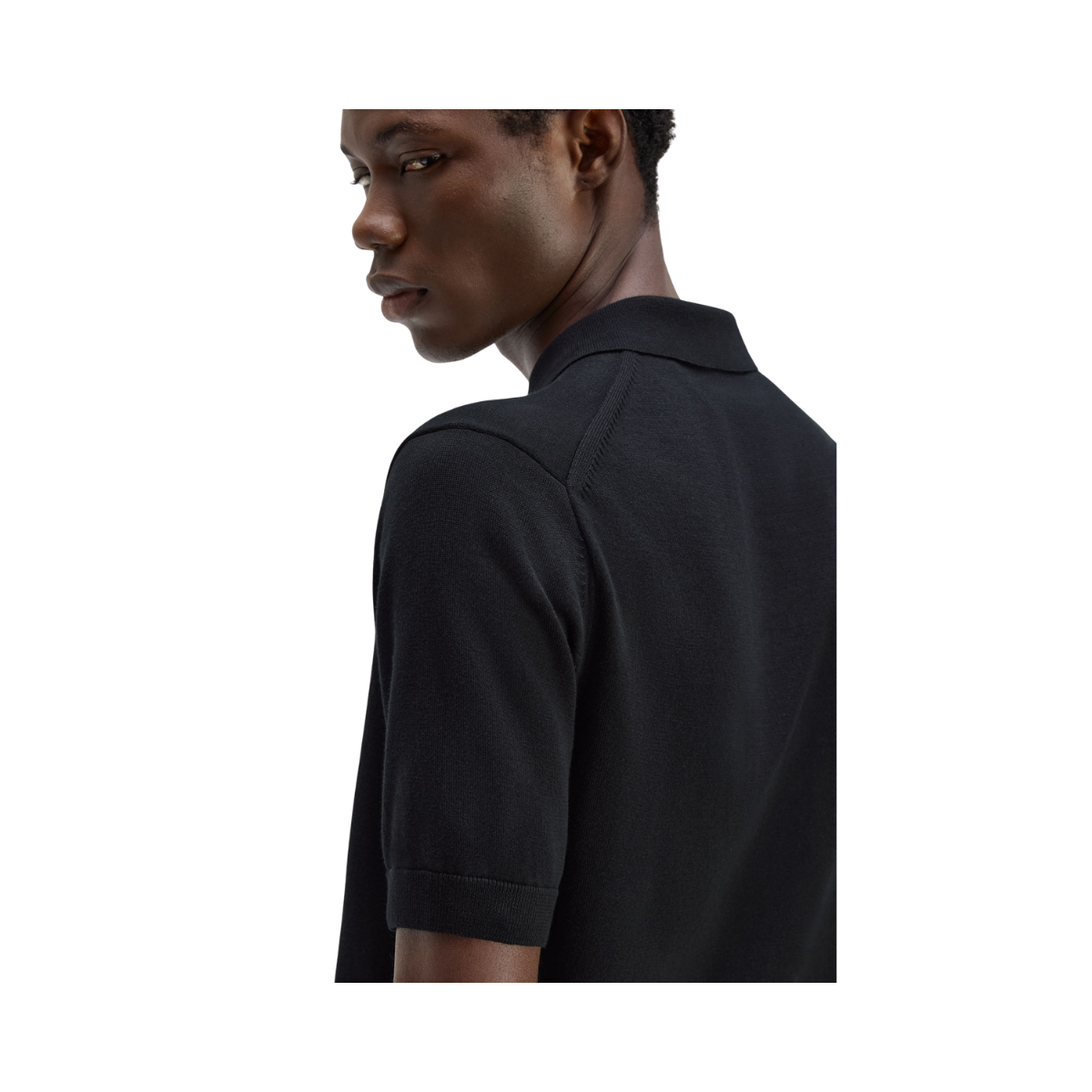 Cotton Knitted Shirt - Black