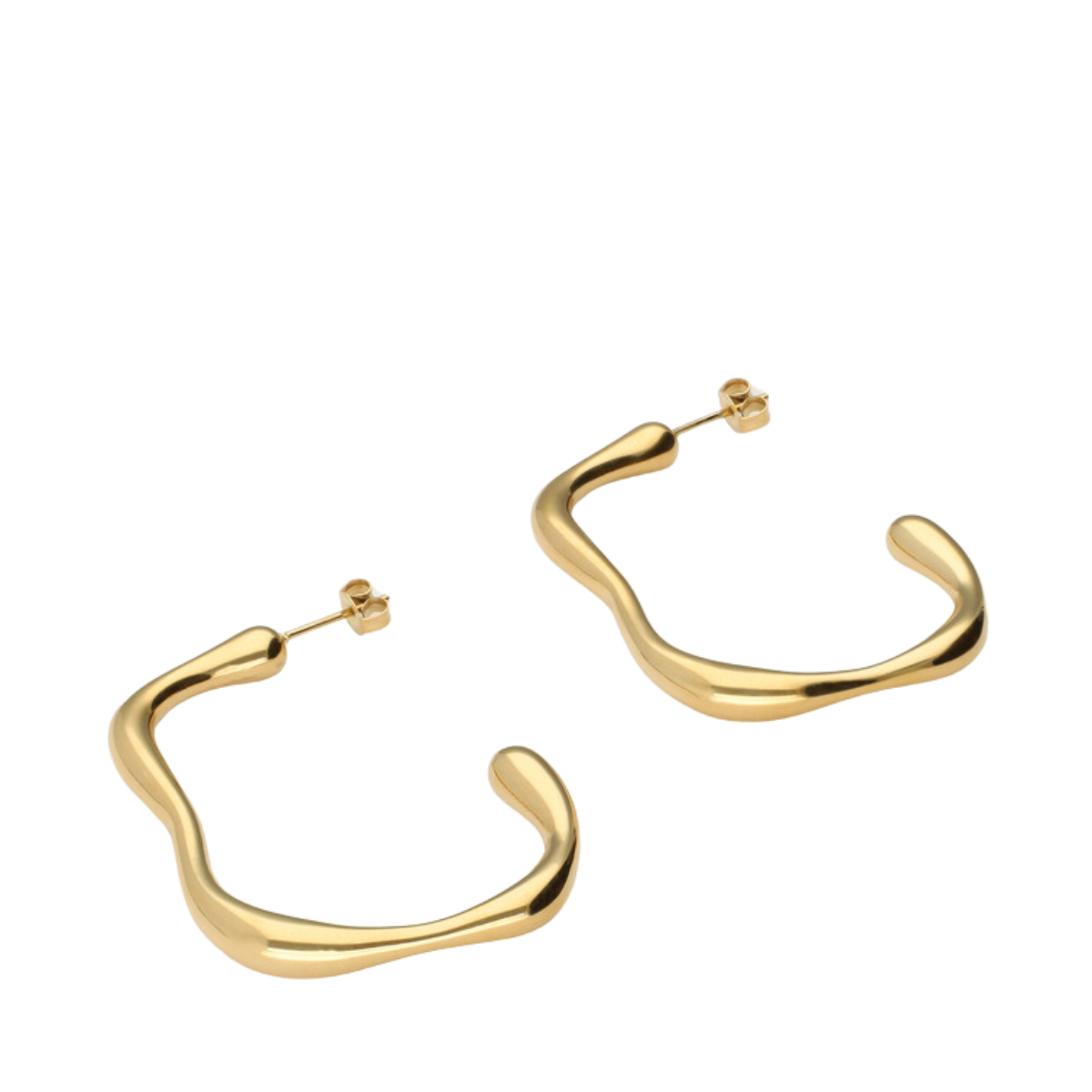 Earring irregular hoop - Gold