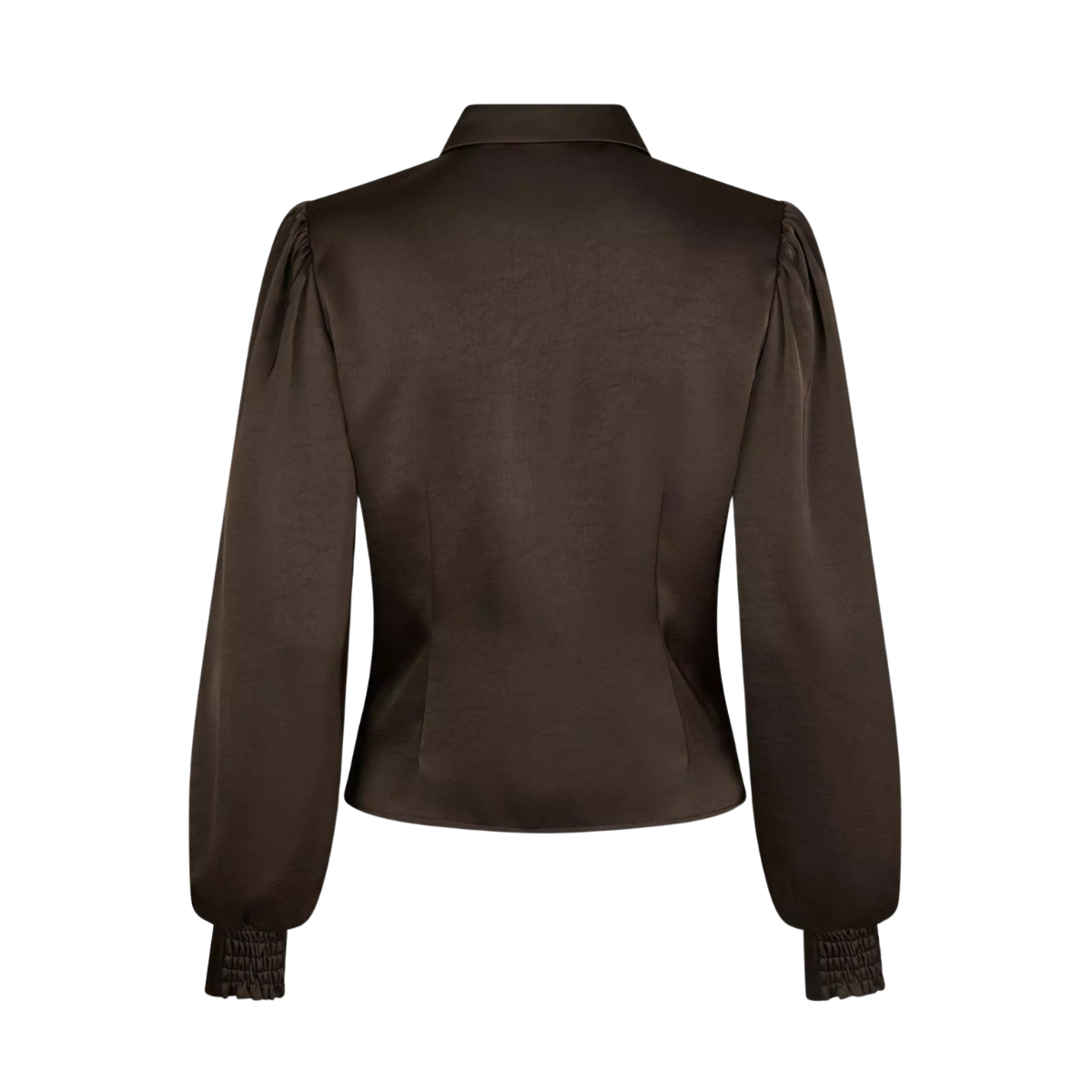 Fransala Heavy Sateen Shirt - 676 Dark Brown