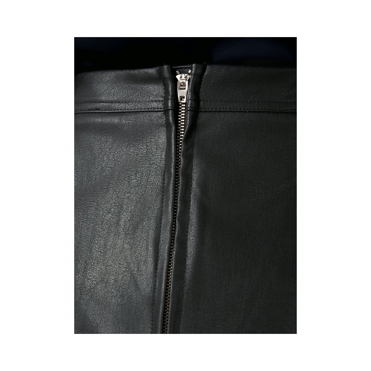 Raya Faux Leather Skirt - Black