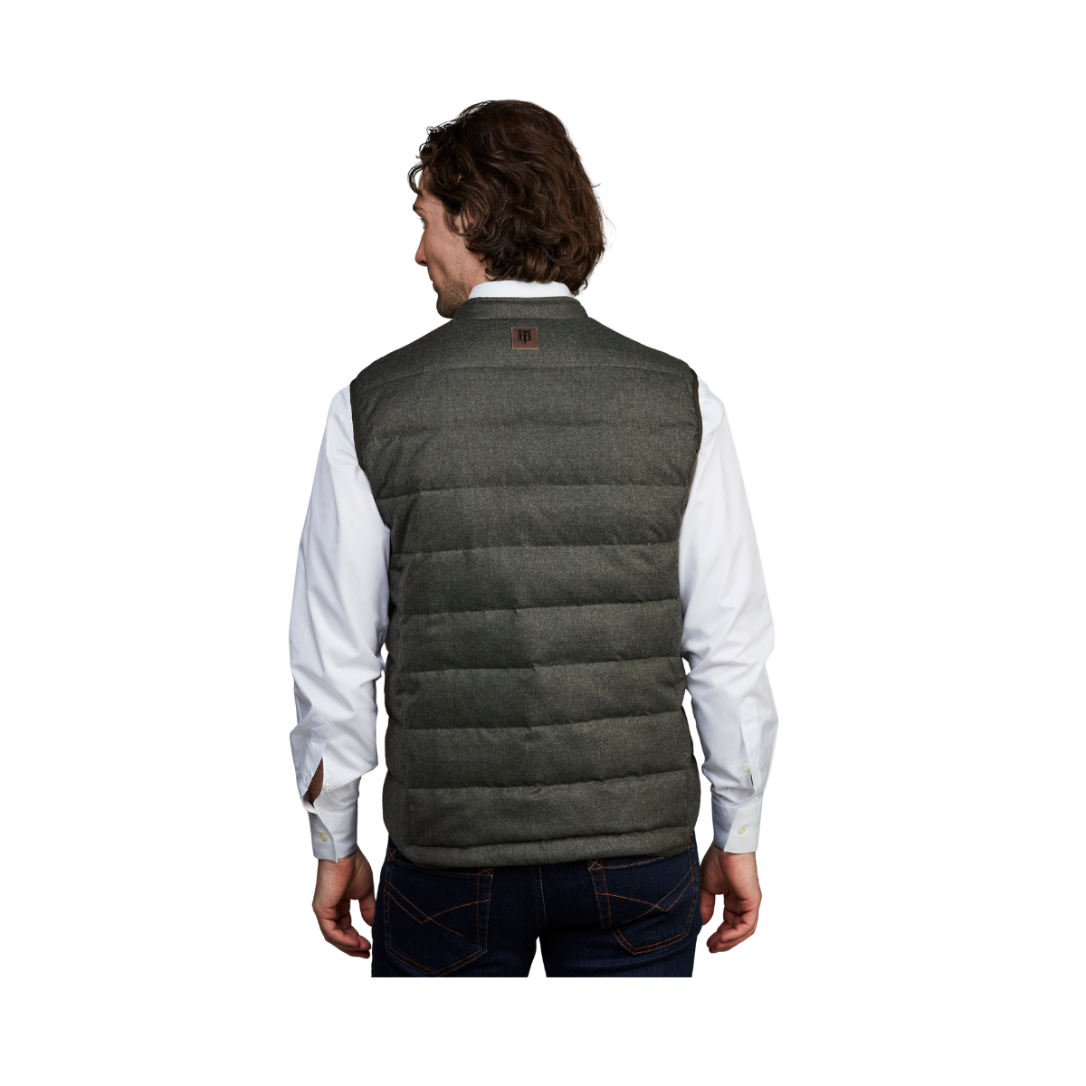 Lt Down Supersonic Wool Vest - Moss Green