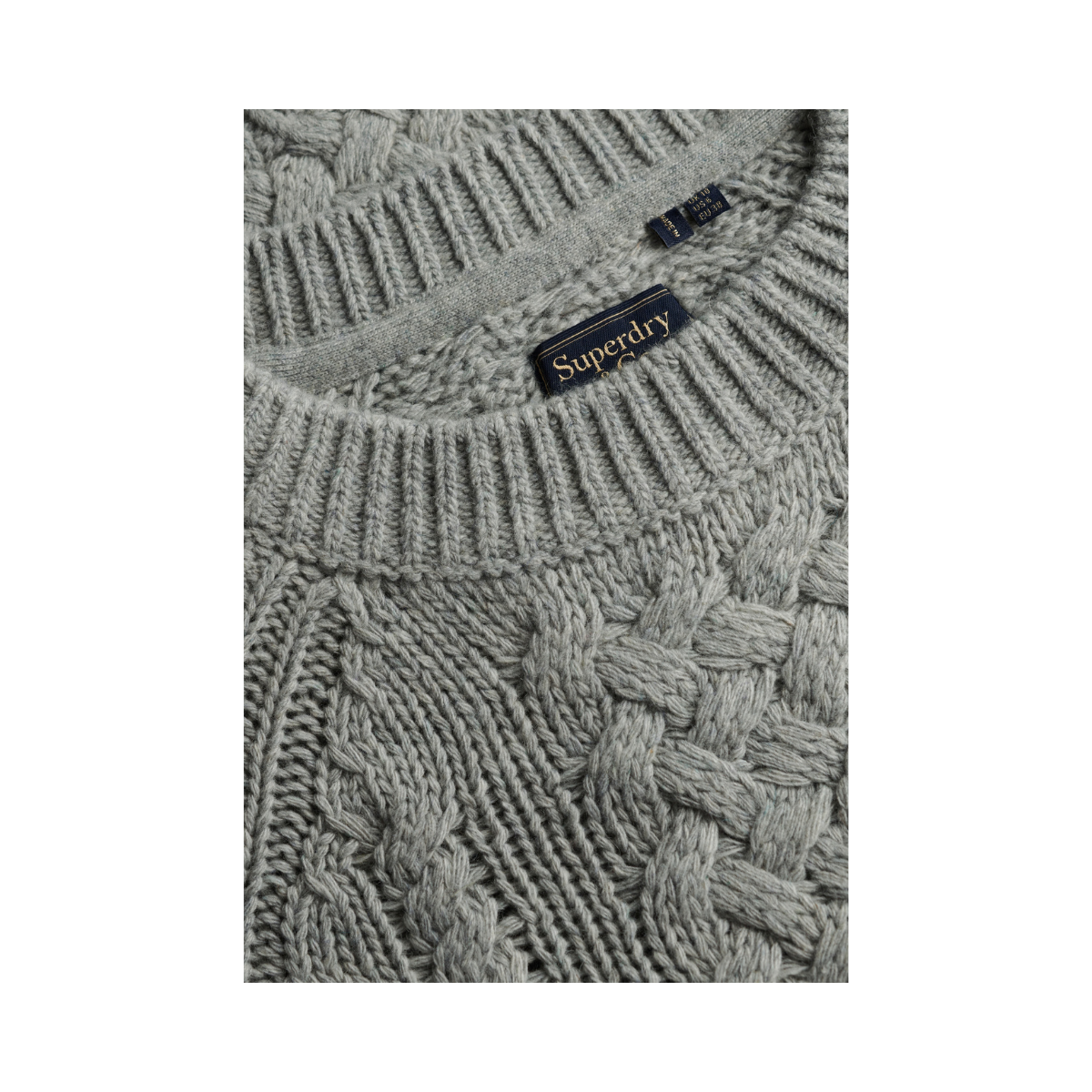 Wool Blend Mixed Stitch Jumper - 07Q Grey Marl