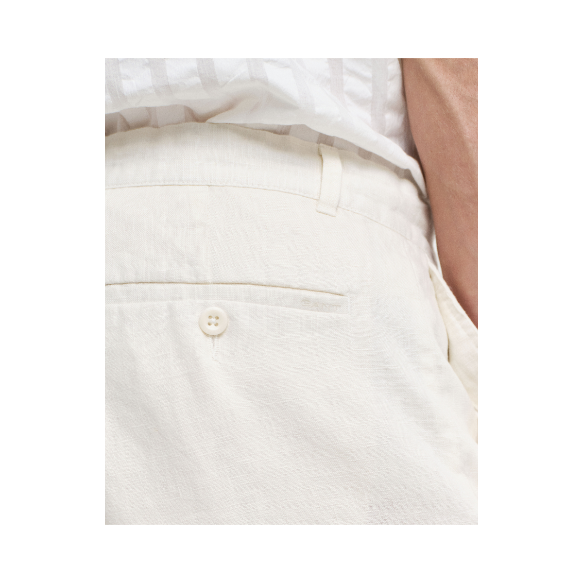 Relaxed Linen DS Shorts - Cream