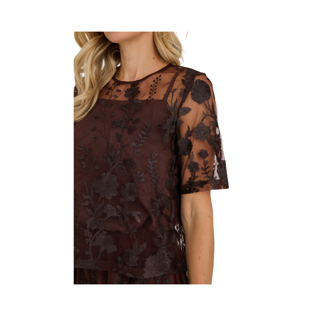 Fuschia Blouse - Dark Brown