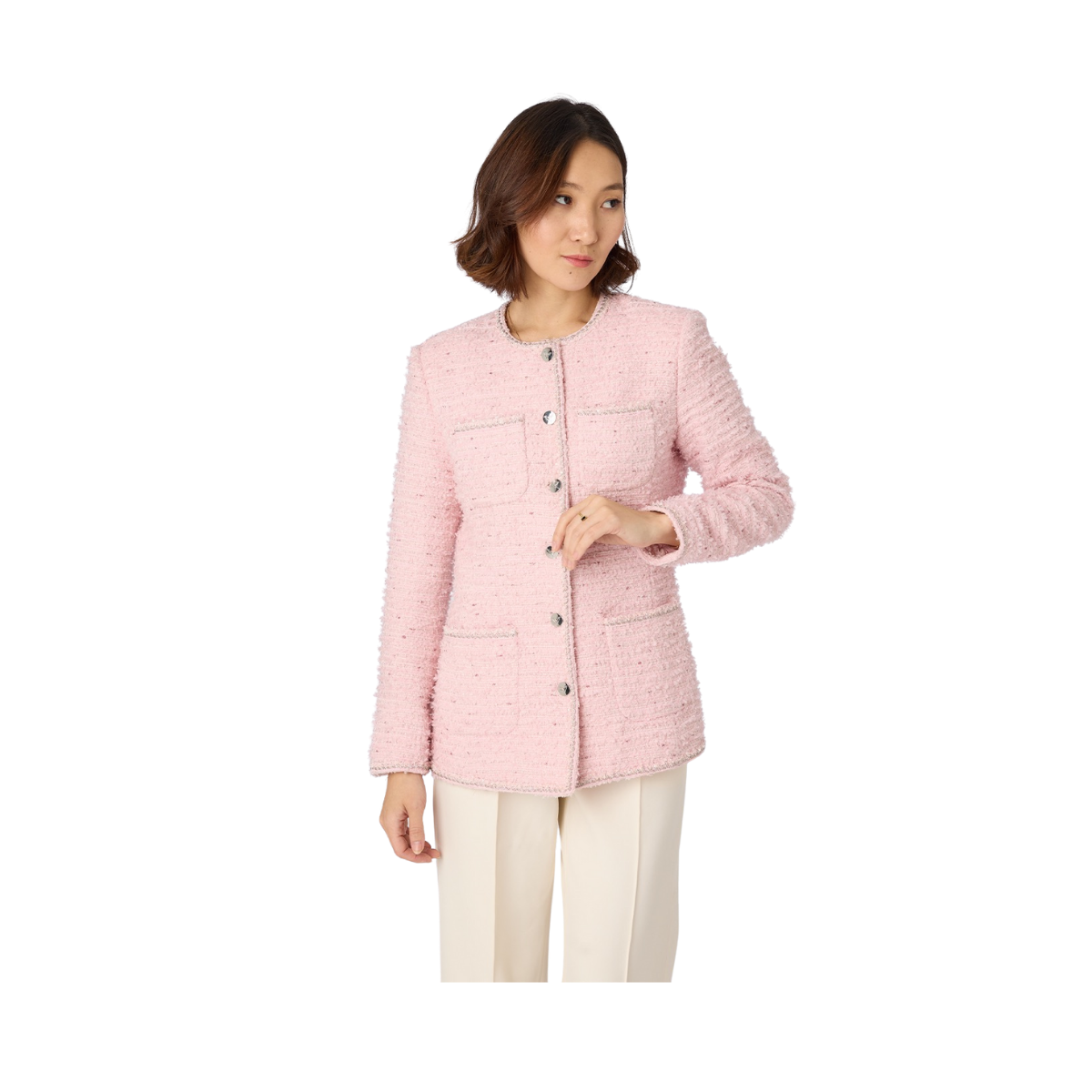 Elise Tweed Jacket - Pink