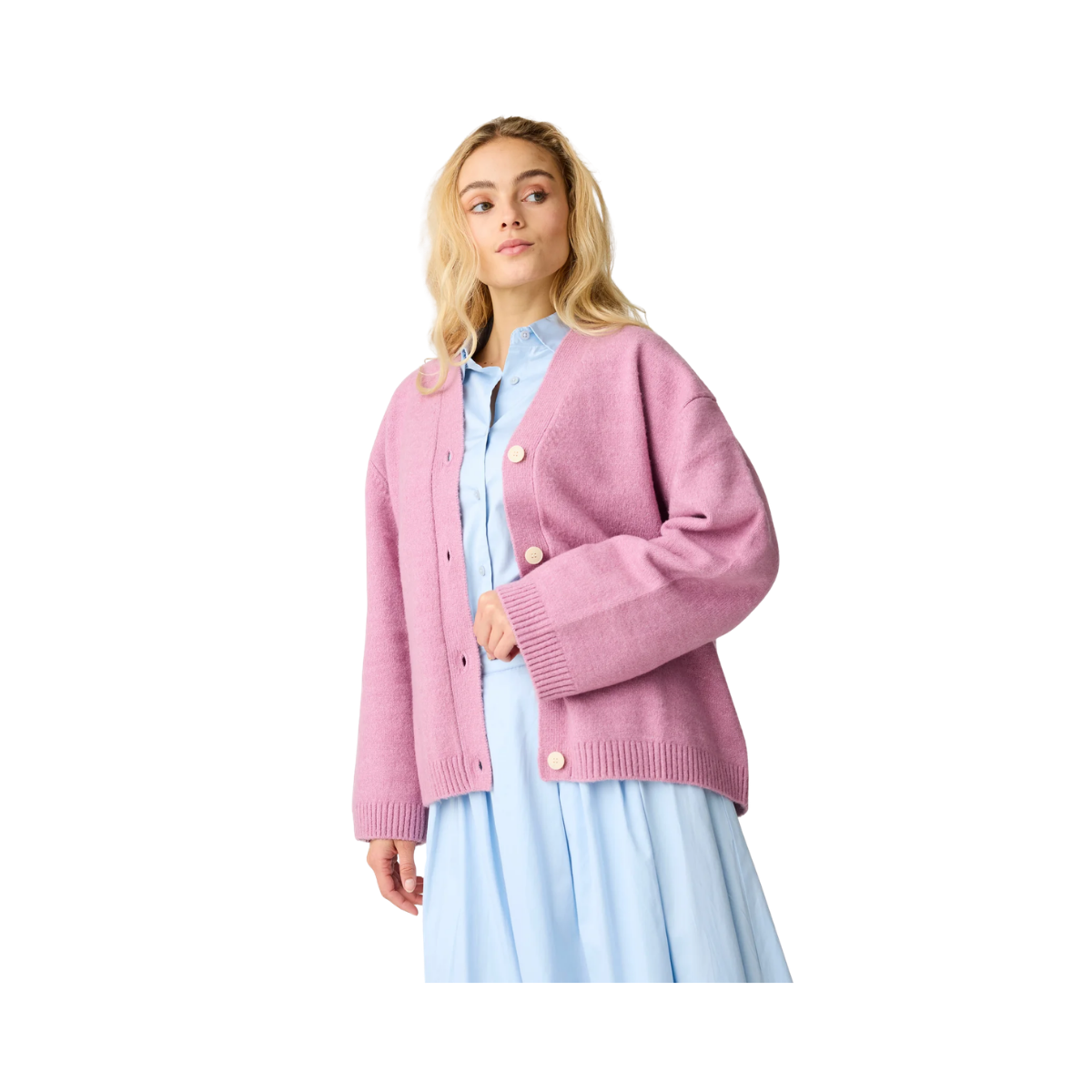 Soufflé Yarn Cardigan - Orchid Haze