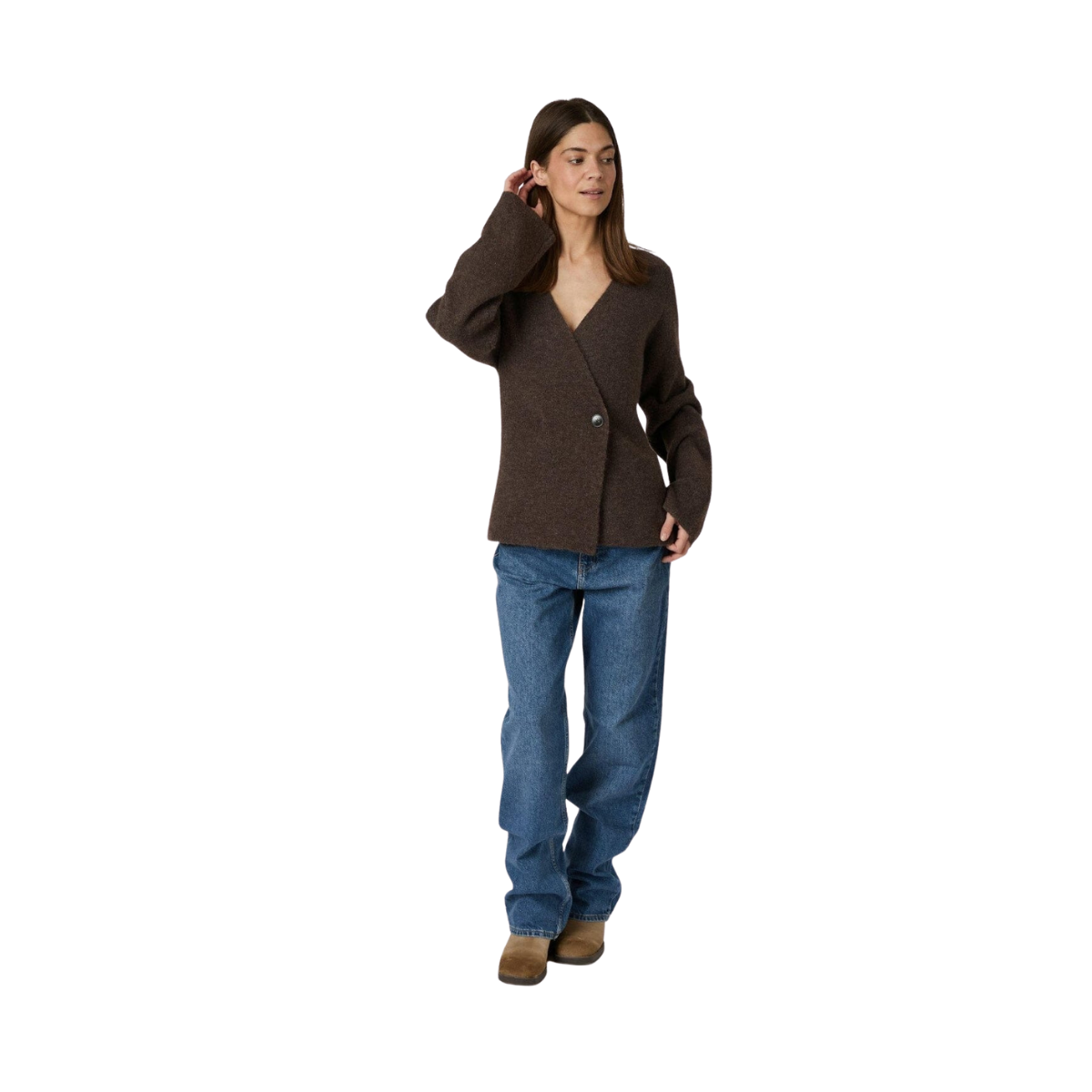 Marie Louise Knit Cardigan - Brown