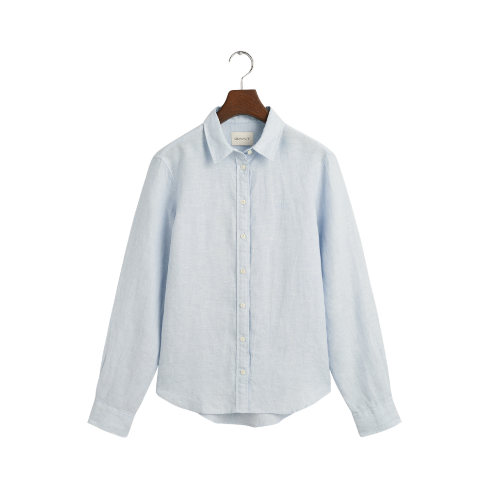 REG LINEN CHAMBRAY SHIRT - Blue