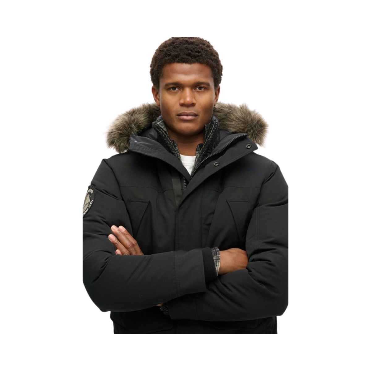 Everest Faux Fur Parka Jacket - 12A Jet Black
