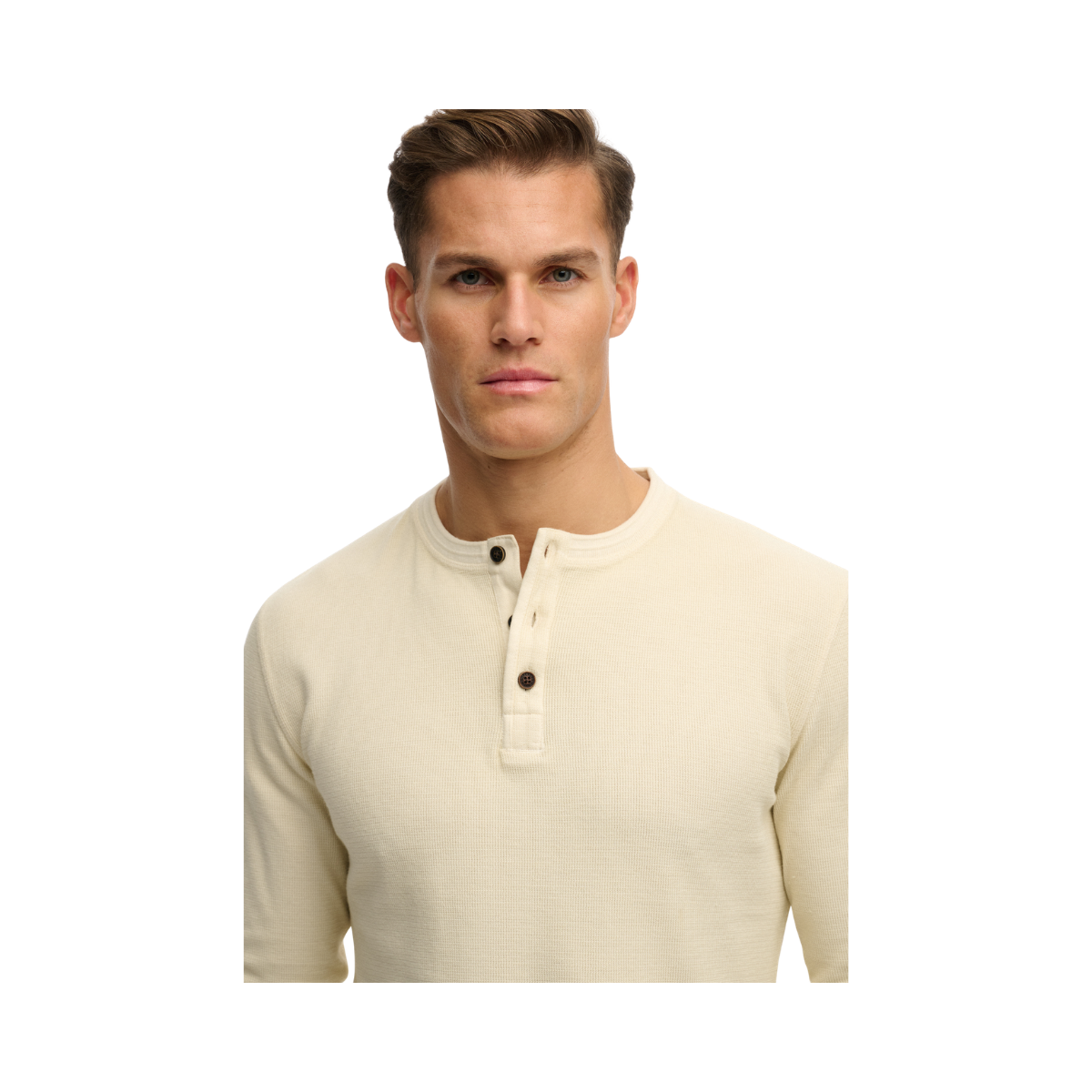 Lw Textured Grandad Top - Oatmeal Beige