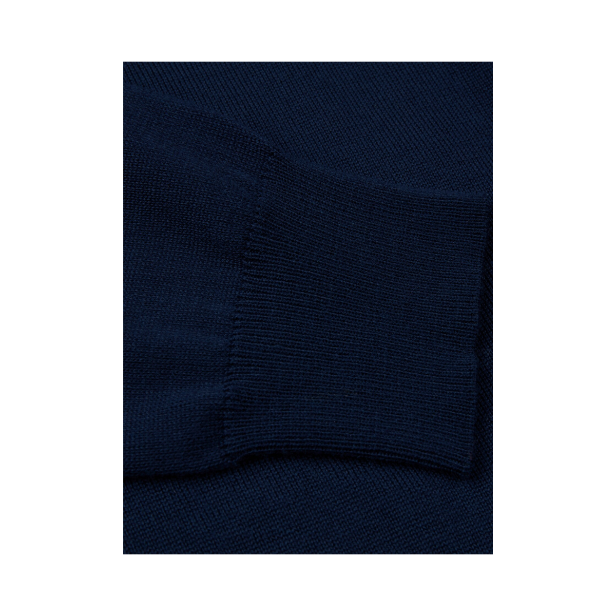Pullover Knitted V-Neck Merino Wool - Navy