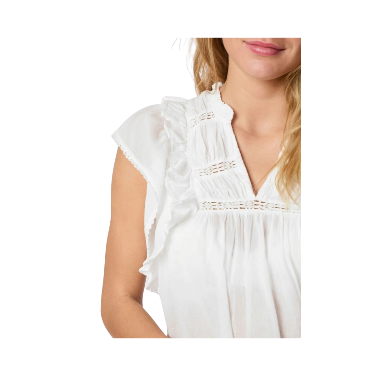 Jayla S Voile Top - White