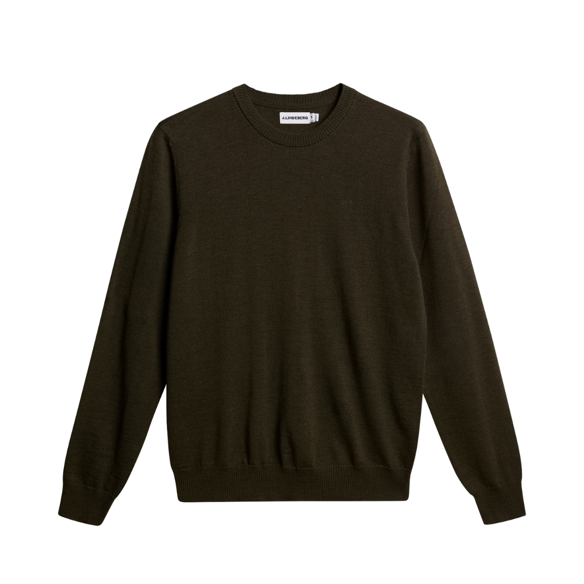 Keane Merino Crew Neck - Forest Green Melange