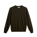 Keane Merino Crew Neck - Forest Green Melange