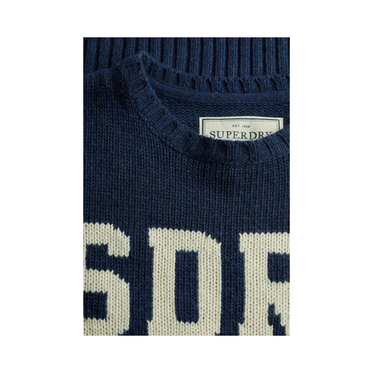 Heritage Intarsia Knit Jumper - 98T Eclipse Navy