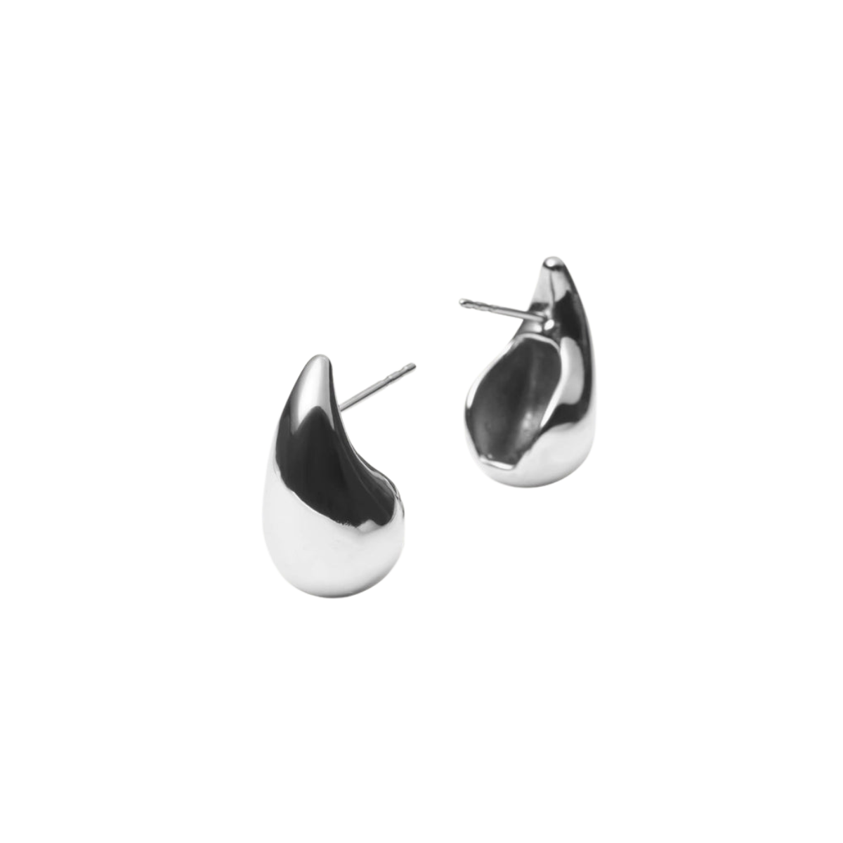 Plain Daring Large Silver Dupe Earring - Silver