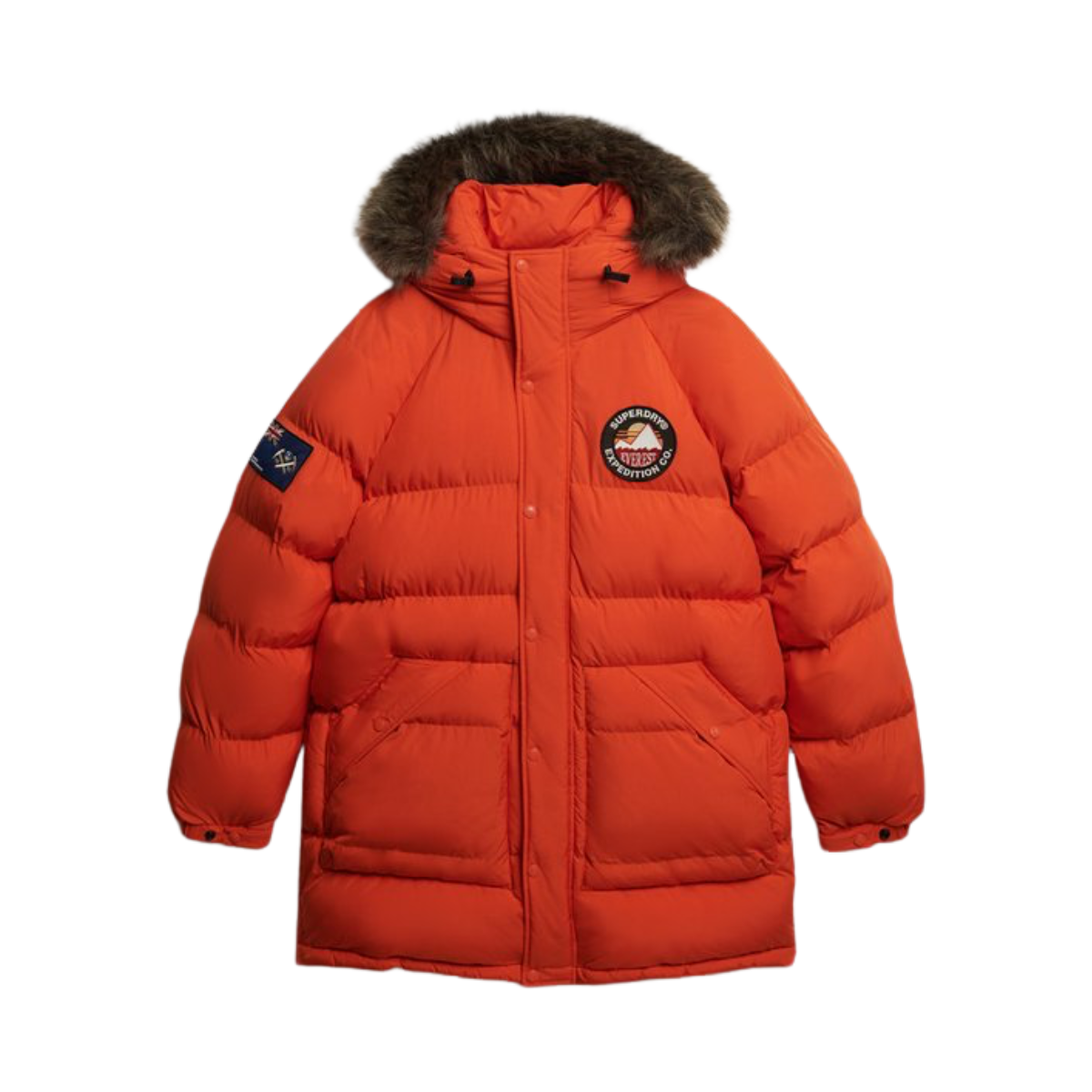 Everest Longline Baffled Parka - UM2 Bold Orange
