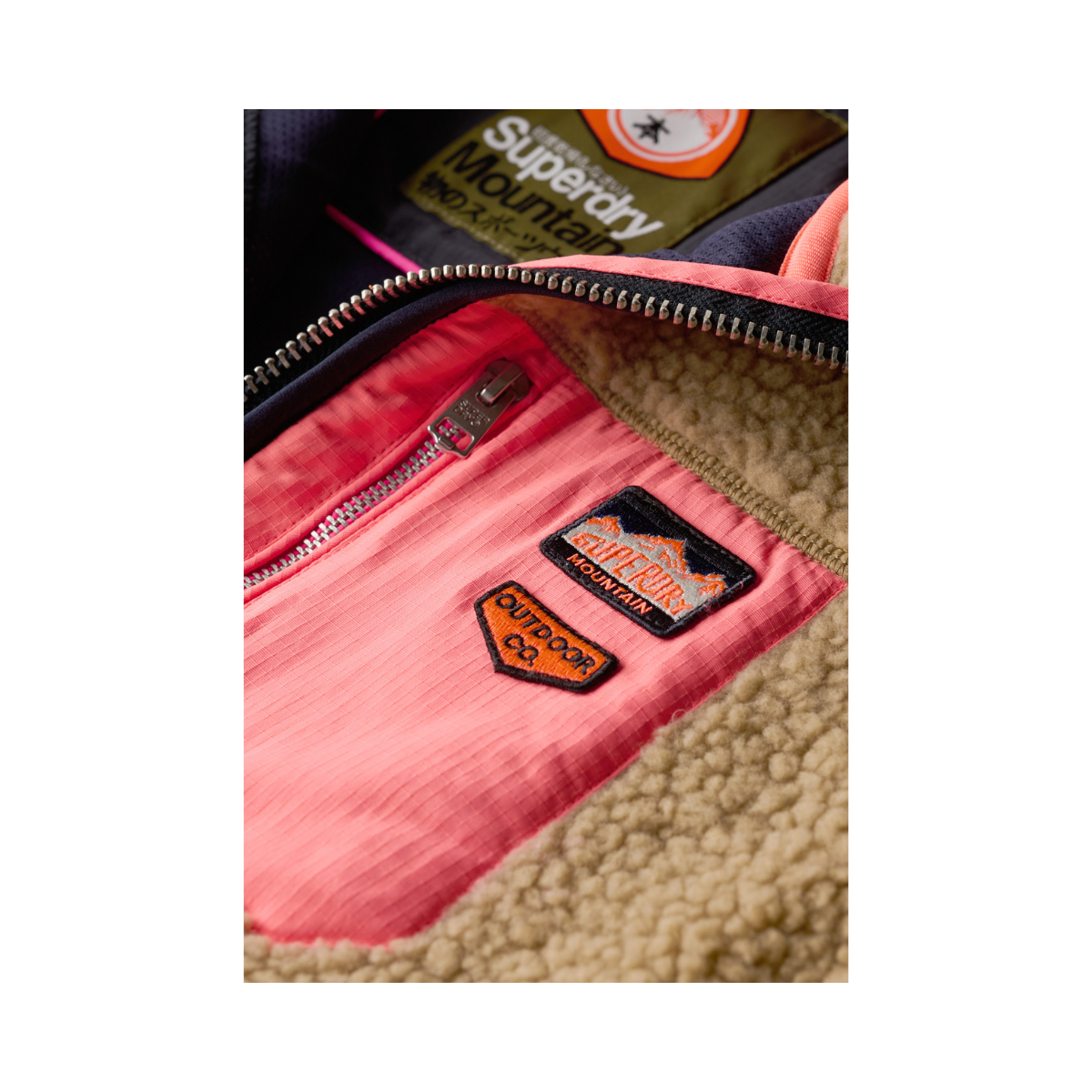 Vintage Retro Half Zip Fleece - 8TU Classic Tan Brown