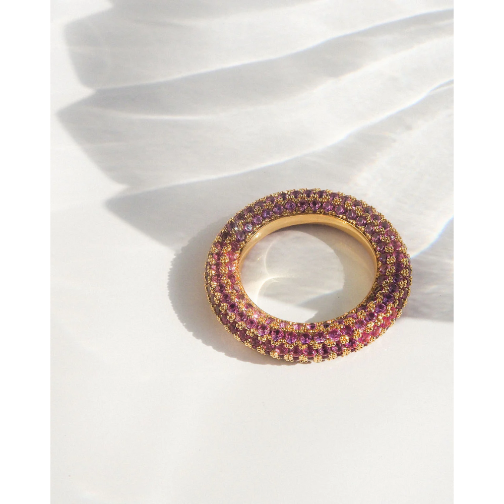 Pave Amalfi Ring - Pink