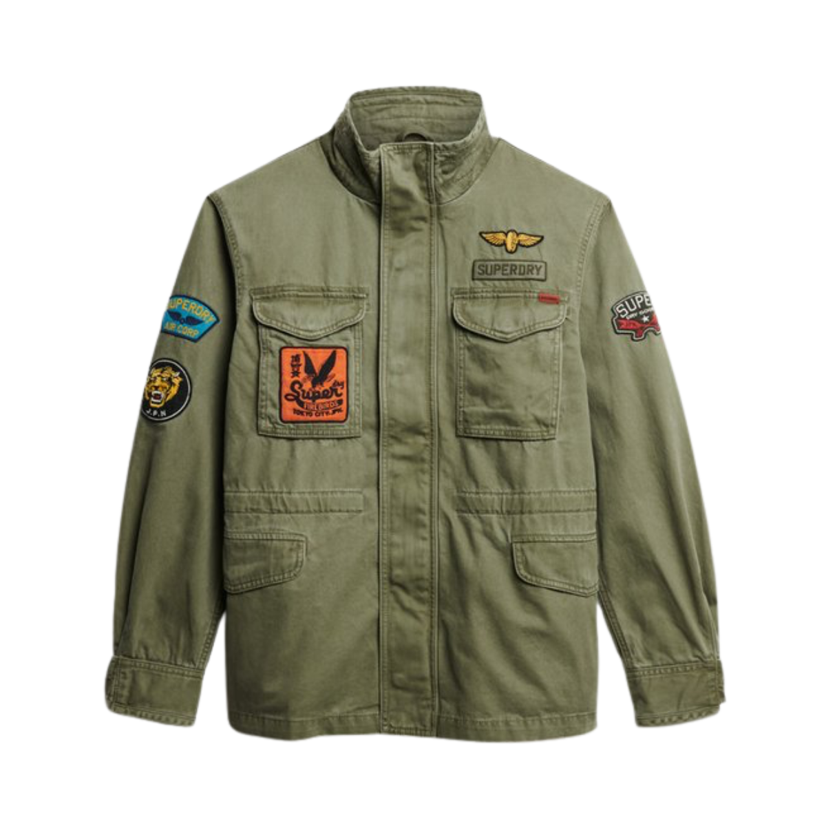 Patched M65 Jacket - 8MI Dusty Olive Green