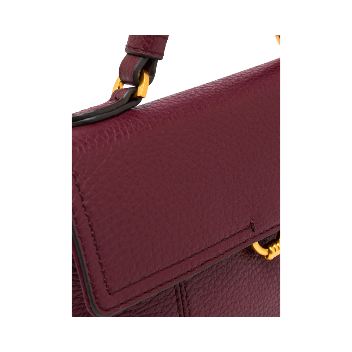 Vicky Leather Handbag - Antique Ruby
