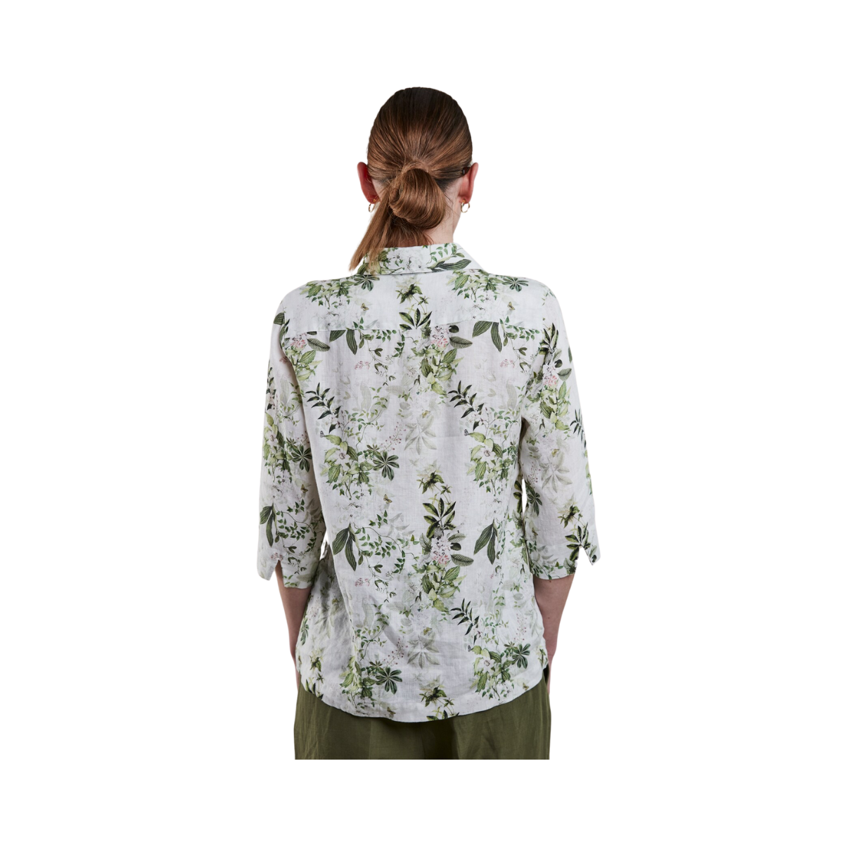 Stella popover shirt - Green pattern