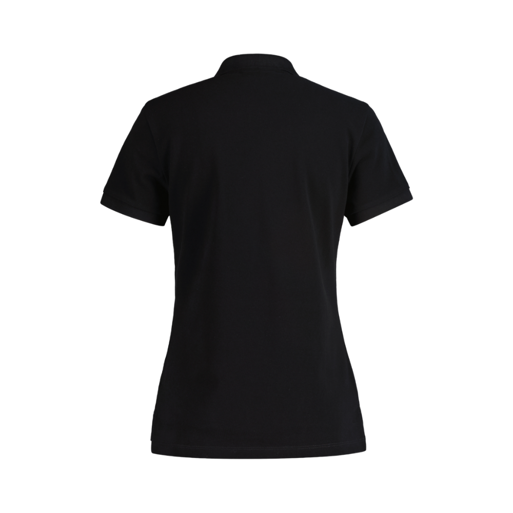 Slim Shield Cap Sleeve Pique Polo - Black