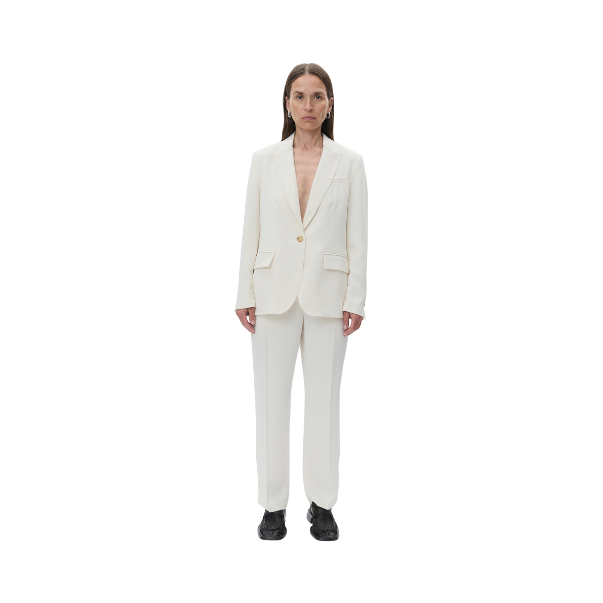 Hector Classic Gabardine Blazer - 01002 Ivory Shade