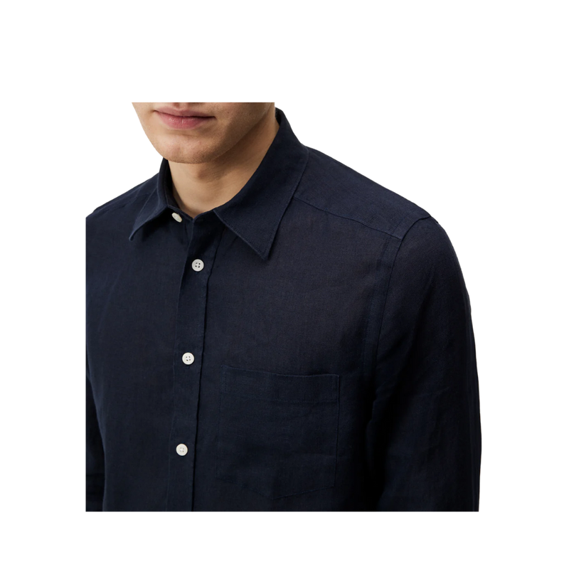 Clean Linen Slim Shirt - Blue