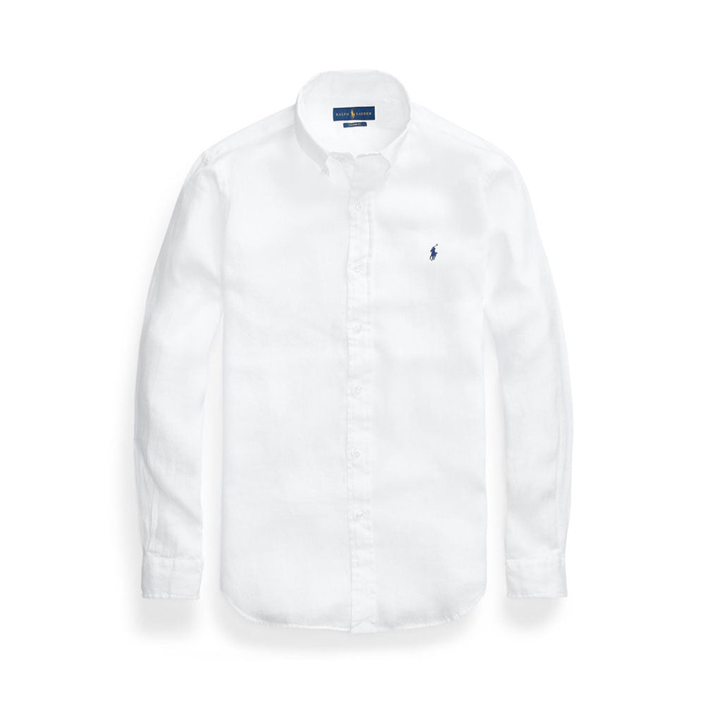 Classic Linnen Custom Fit Shirt - White