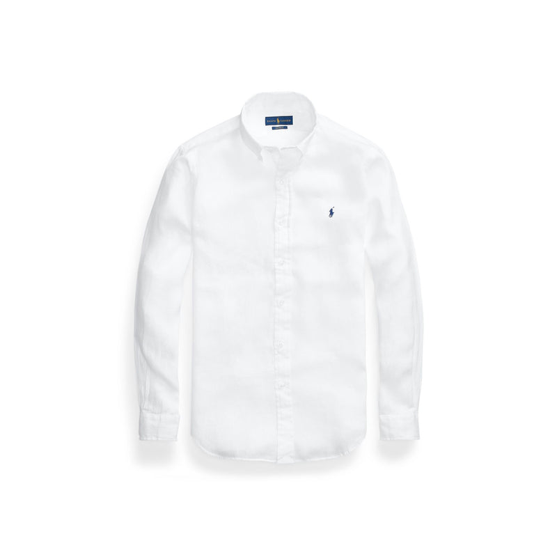 Classic Linnen Custom Fit Shirt - White