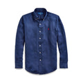 Classic Linnen Custom Fit Shirt - Navy