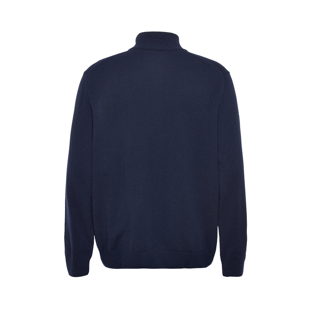 Wool Quarter-Zip Sweater - Navy