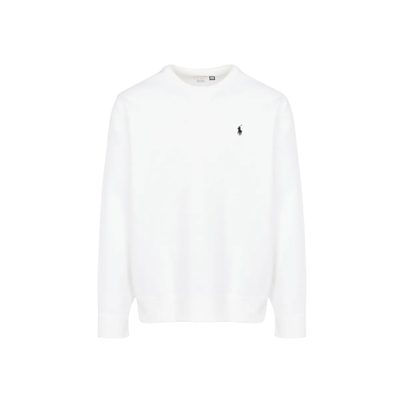 Long Sleeve Crew Neck Sweatshirt - White