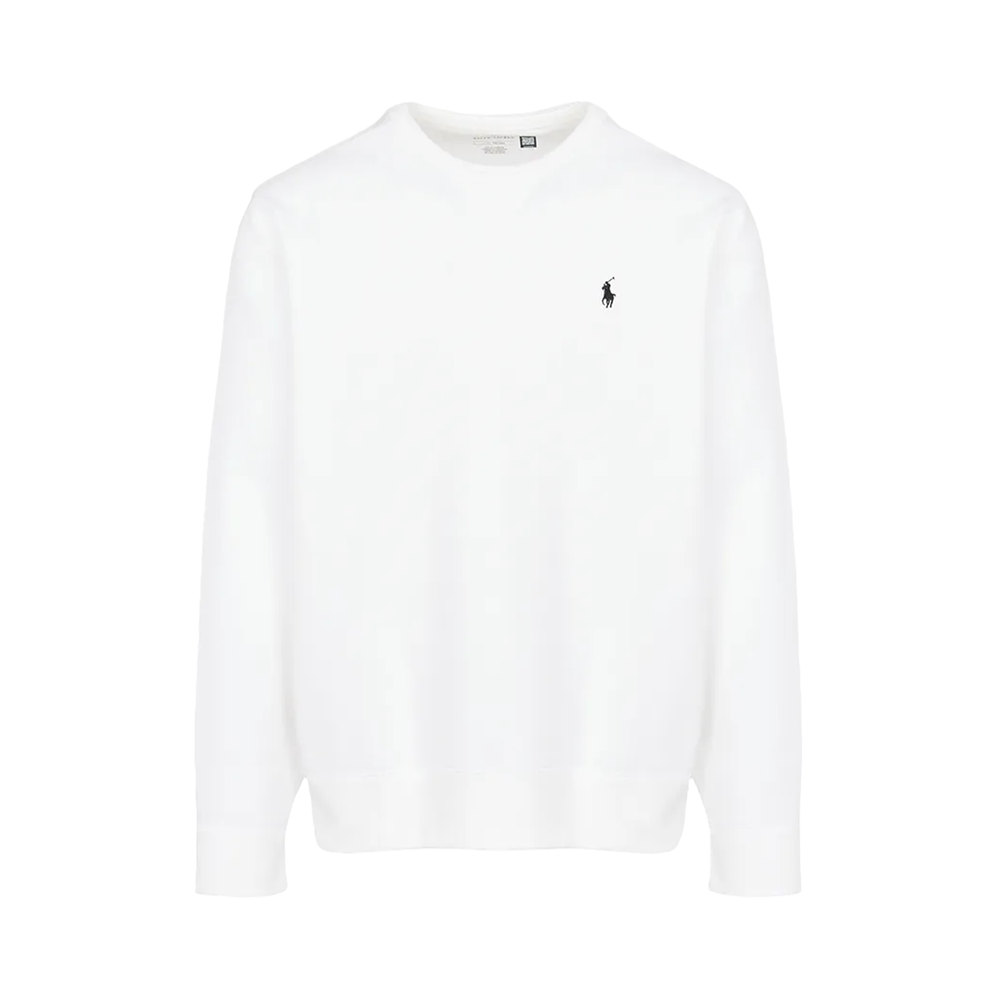 Long Sleeve Crew Neck Sweatshirt - White